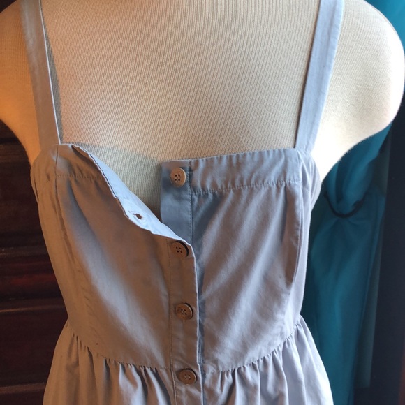 Cooperative Medium sundress in light grey/button down/straps/smocked back/cotton - Picture 11 of 14